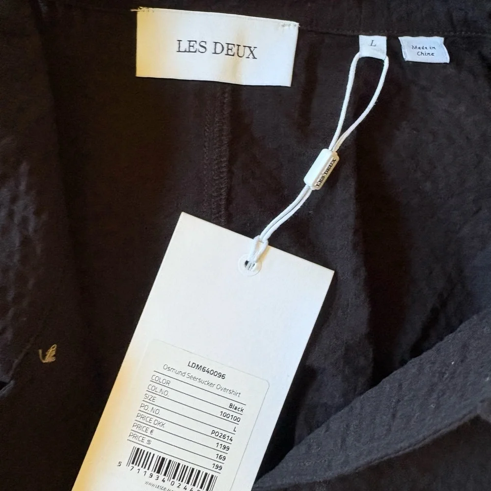 Les Deux Osmund Seersucker Overshirt NWT Size Large